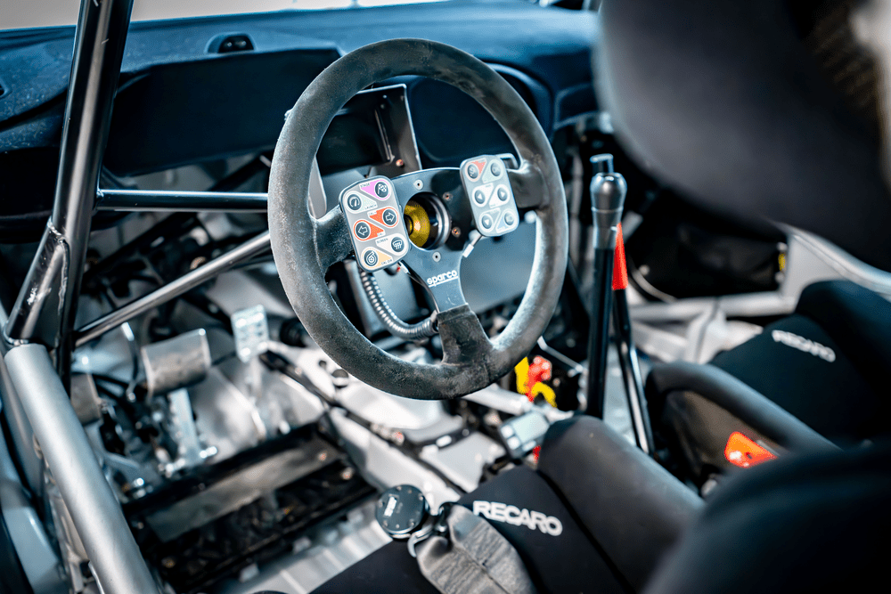 Interior of Fiesta Rally2 car