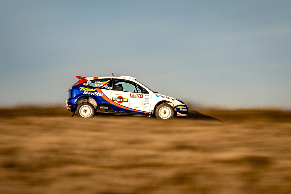 Focus WRC driving on the road