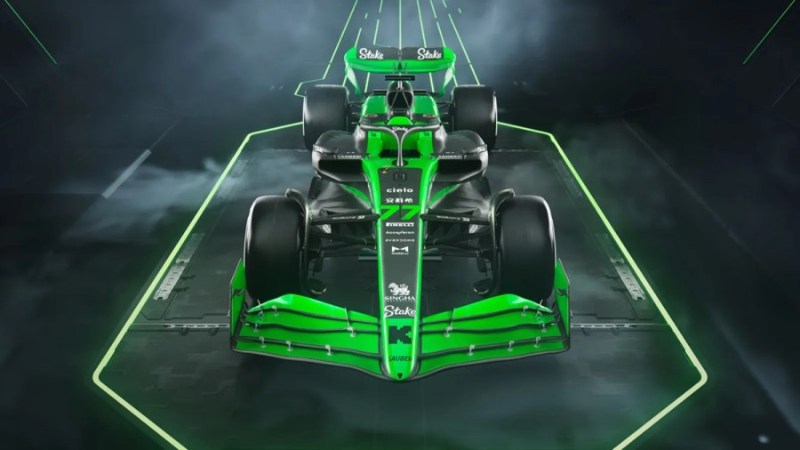 front aerial shot of Sauber C44